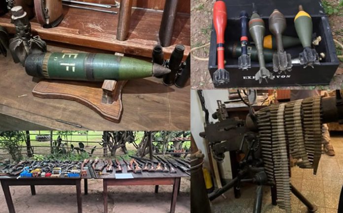 Un arsenal de guerra secuestran de una finca de Chicoana