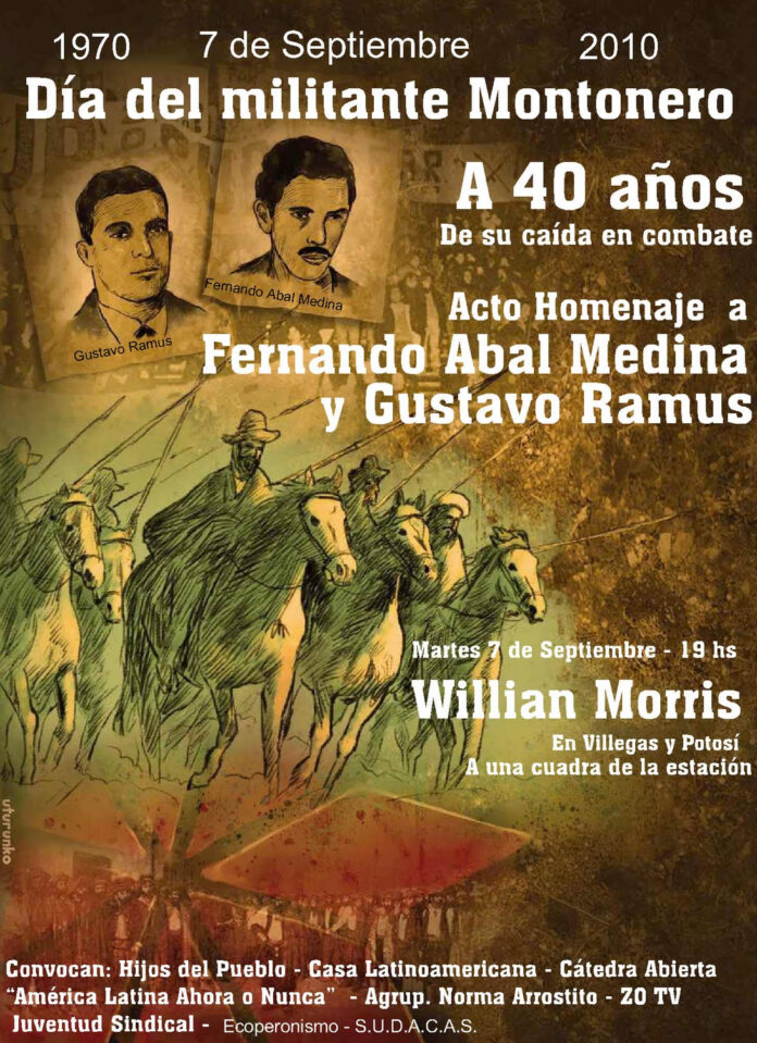 El día del militante montonero y un testimonio de 1970